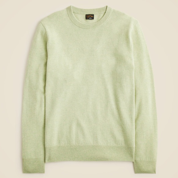 J. CREW Cashmere crewneck sweater in Heather Pistachio Size M NWT $158 BE895